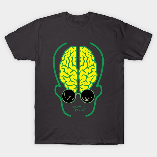 Yellow Brain T-Shirt by EppxNyxxx